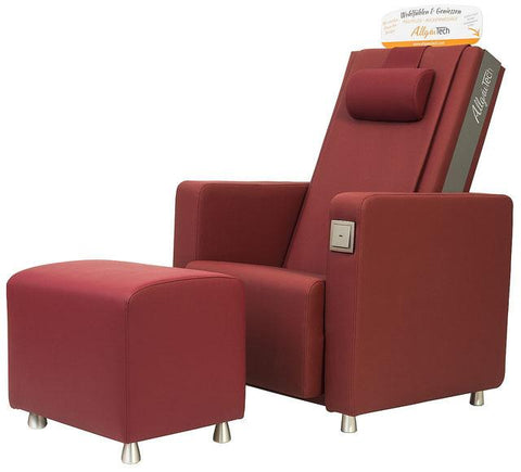 AllgäuTech SENATOR за възрастни хора - масажен стол - гмуркачи - изкуствена кожа - масажен стол - свят